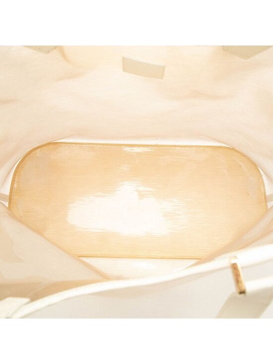 Louis Vuitton White Epi Plage Vinyl Lagoon Bay Tote  Louis Vuitton Epi Plage Lagunbay Shoulder Bag Tote Gold White Vinyl Leather